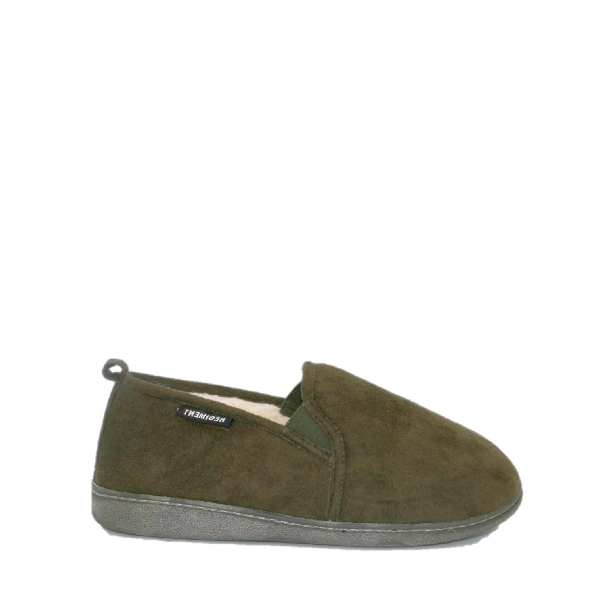 FRANK OLIVE SYN SUEDE LINED SLIPPER (6X11)