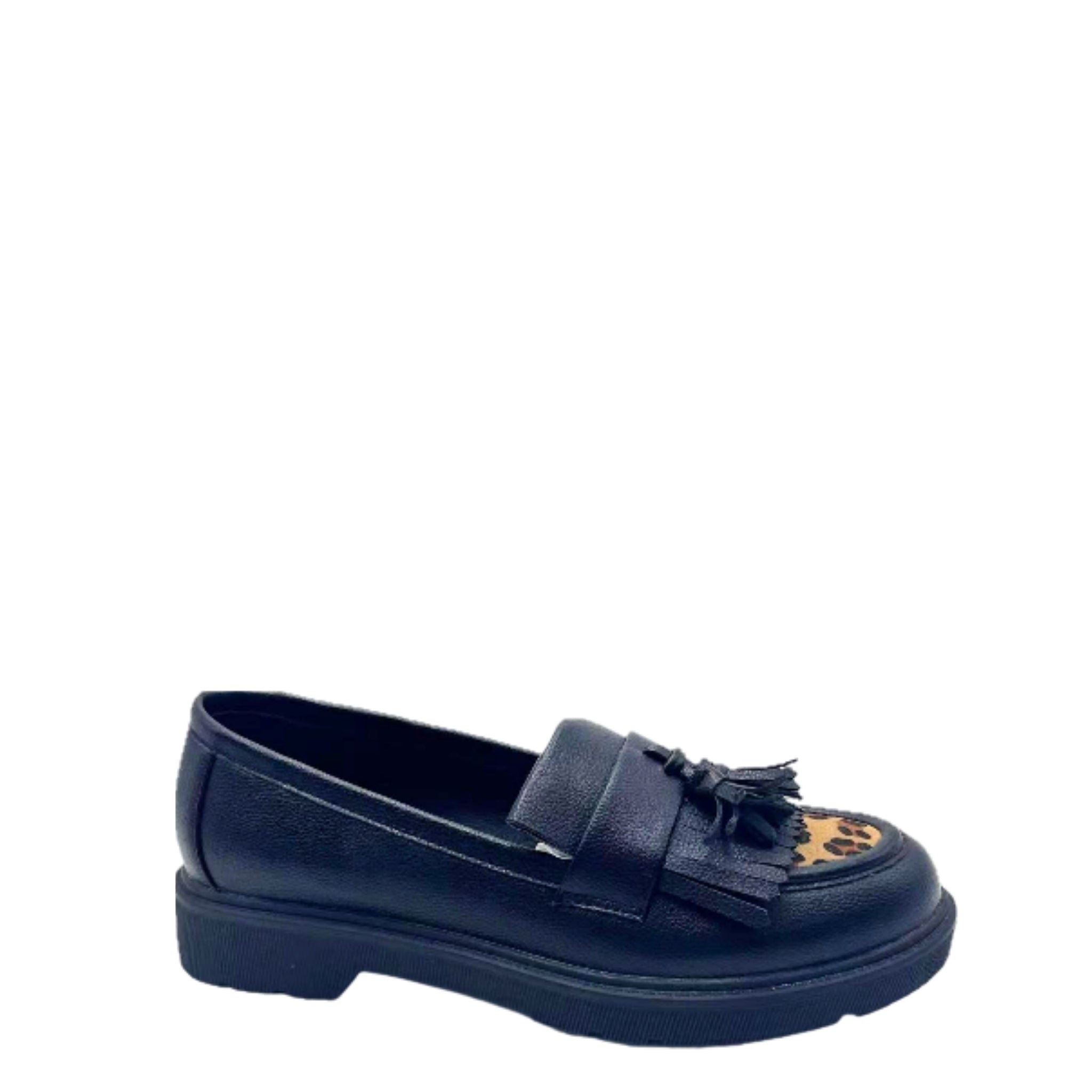 LS9601 LADIES BLACK/LEOPARD