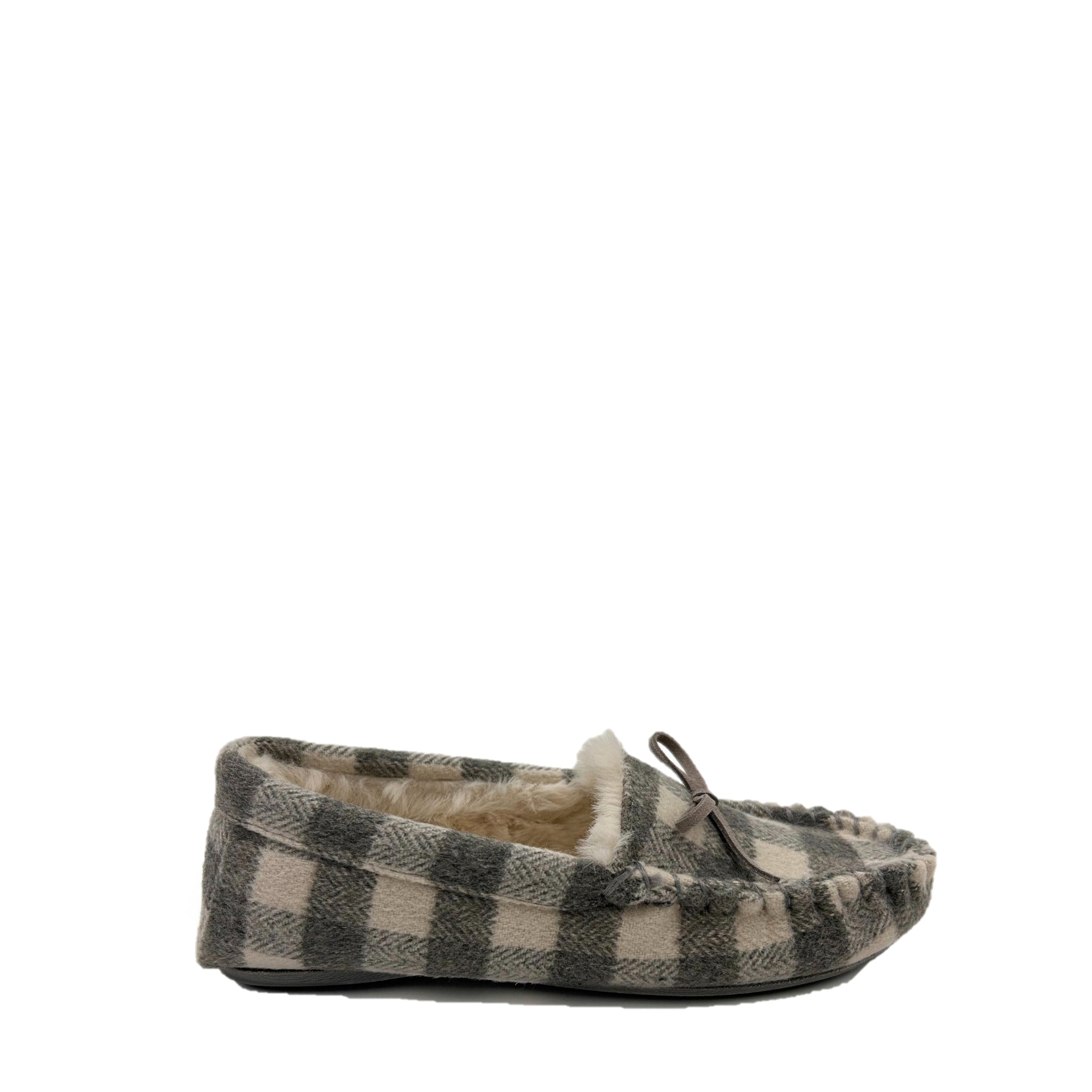 LS9824 SLIPPERS GREY CHECK