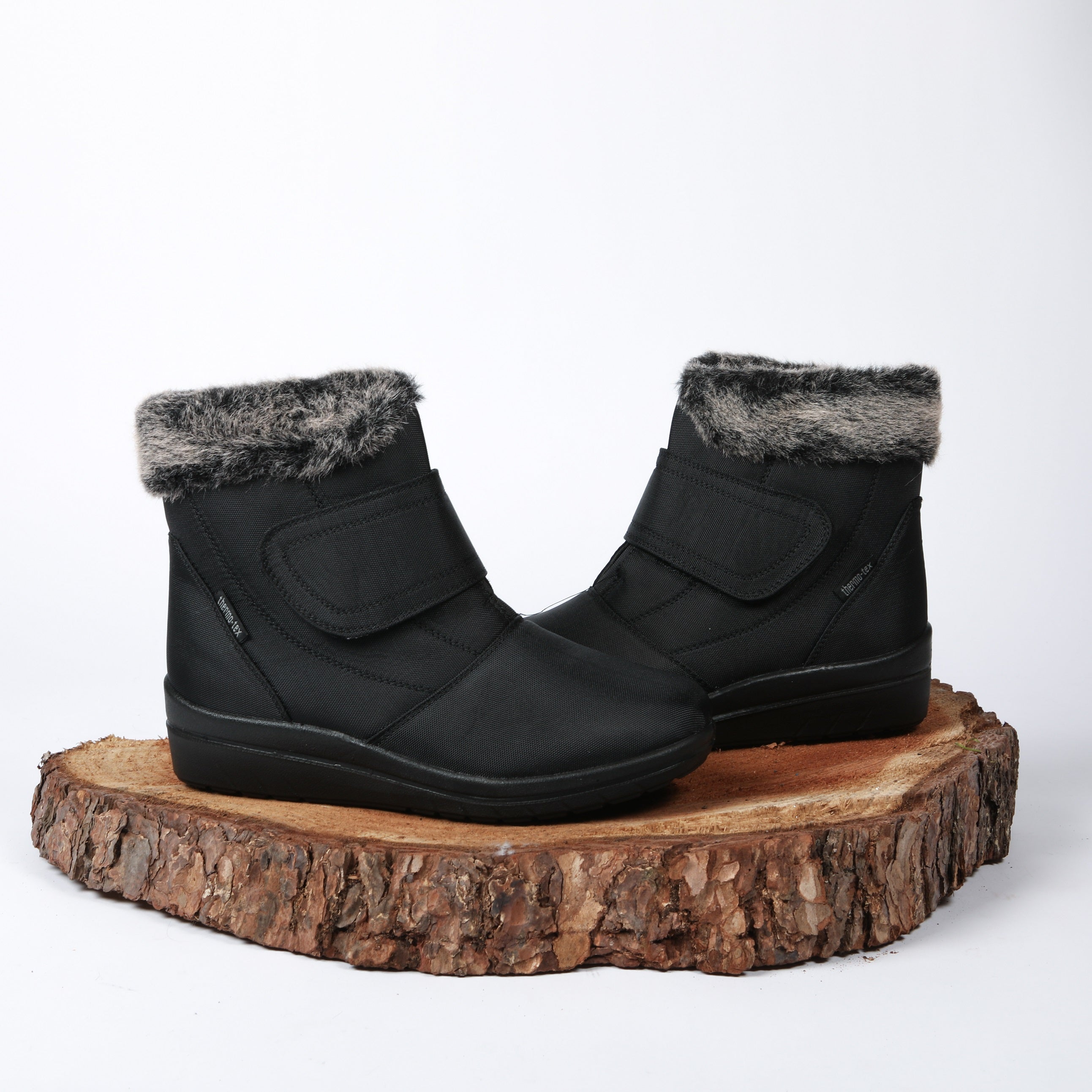 3-8'S 124421 BLACK VELCRO FUR WINTER BOOT