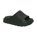 Ladies Black Moulded Flatform Slider