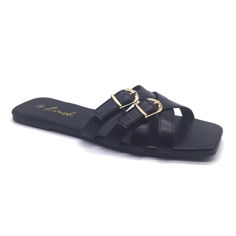 CROSSOVER STRAP BUCKLE SLIDER