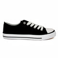 3-8'S 124421 BLACK/WHITE OUTSOLE CANVAS LOW CUT TRAINER